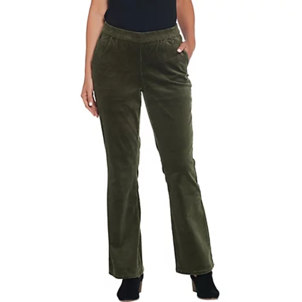 Denim and company stretch corduroy pull on boot cu